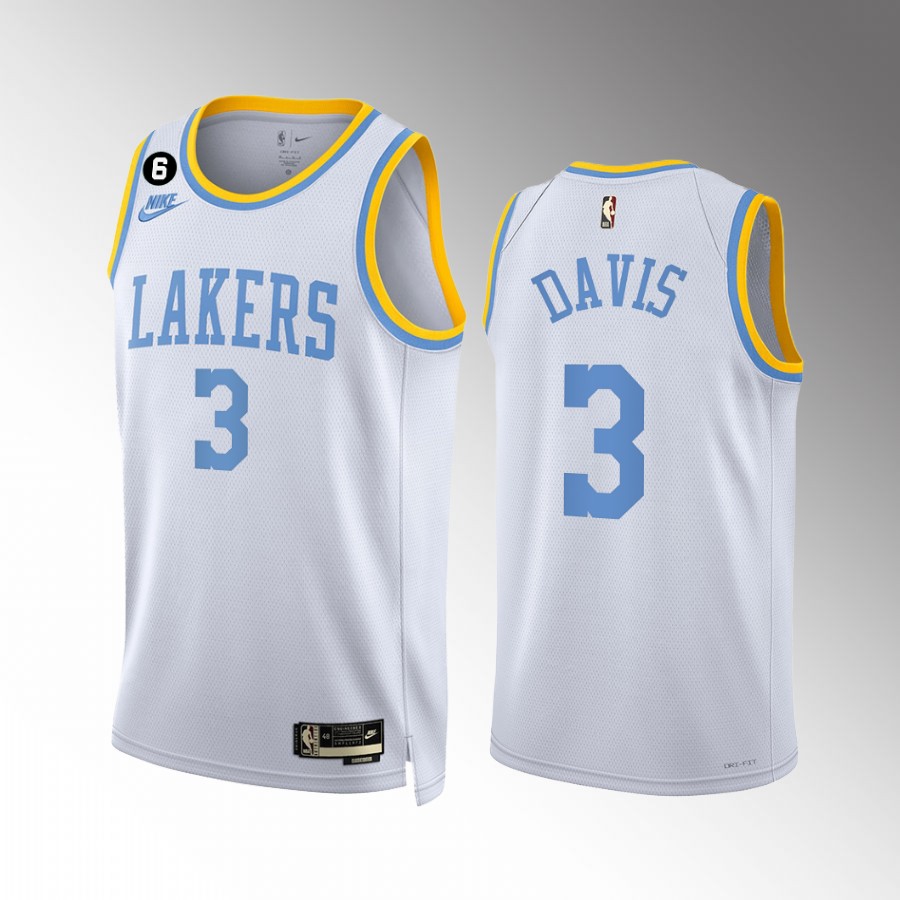 Anthony Davis 2022-23 Los Angeles Lakers White #3 Classic Edition Jersey Swingman