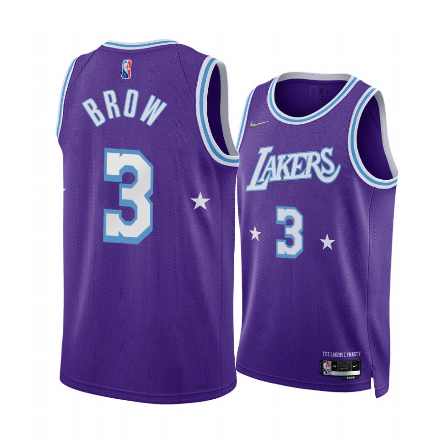 Anthony Davis Brow Lakers Nickname Diamond Edition Purple Jersey 2022