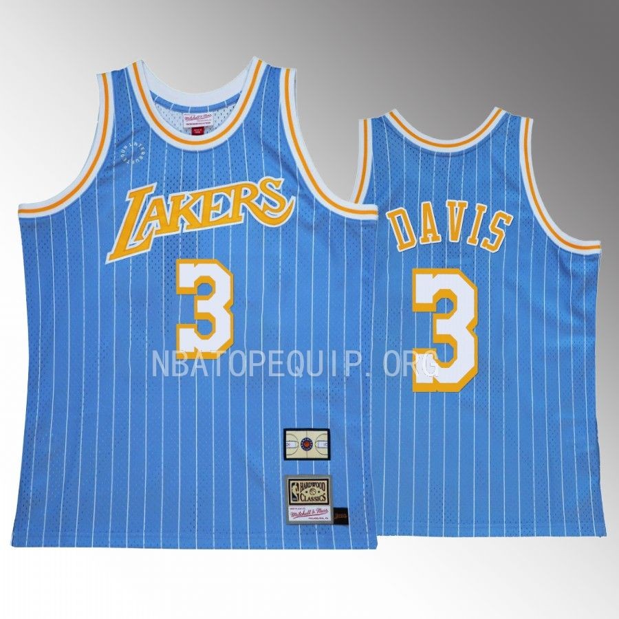 Anthony Davis Los Angeles Lakers #3 Mitchell Ness x Uninterrupted Jersey Blue Throwback Men