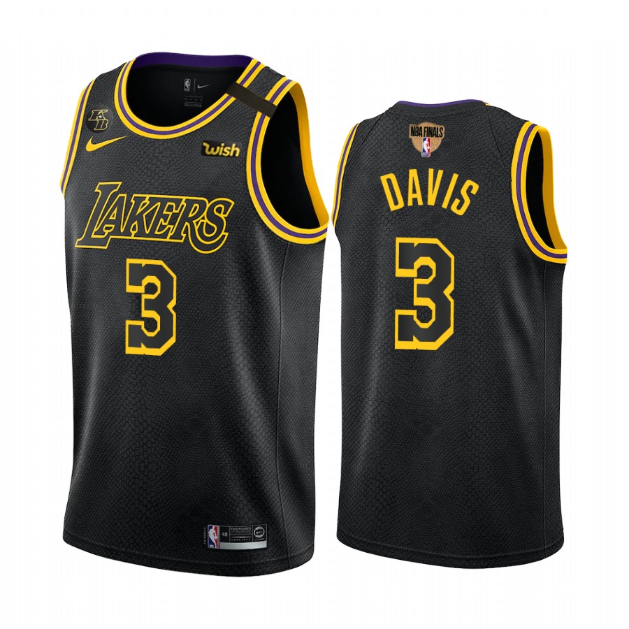 Anthony Davis Los Angeles Lakers 2020 Western Conference Champions Black Jersey Mamba Inspired