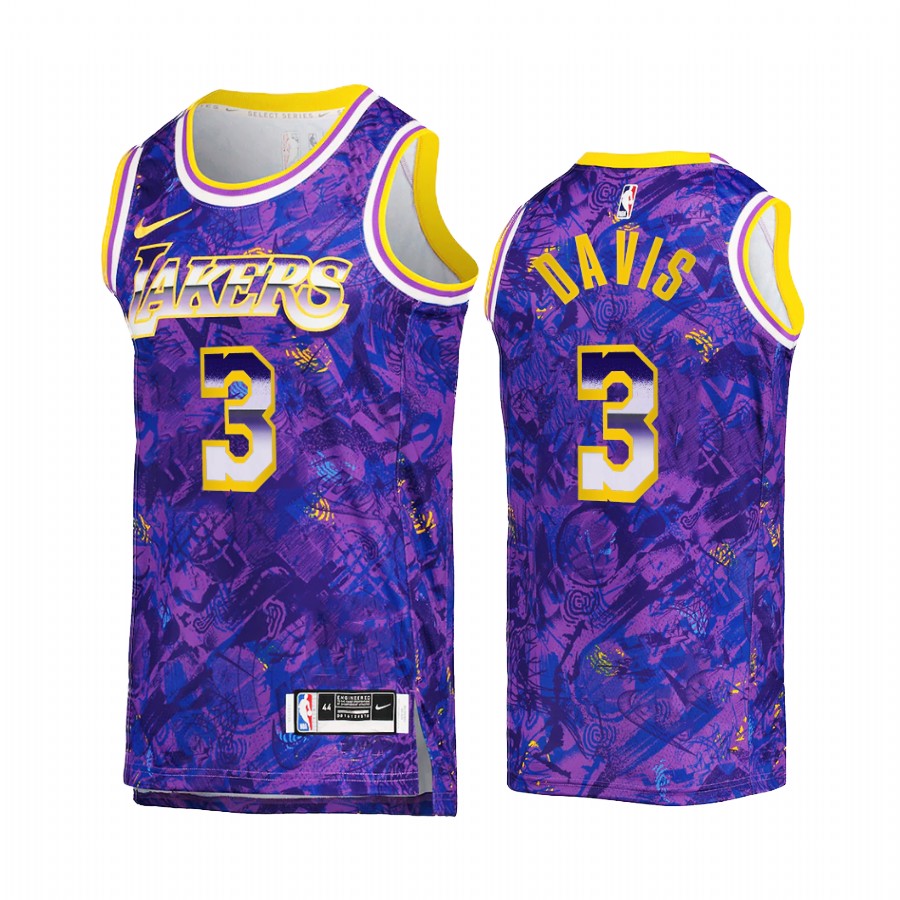 Anthony Davis Los Angeles Lakers Select Series Purple Jersey Camo