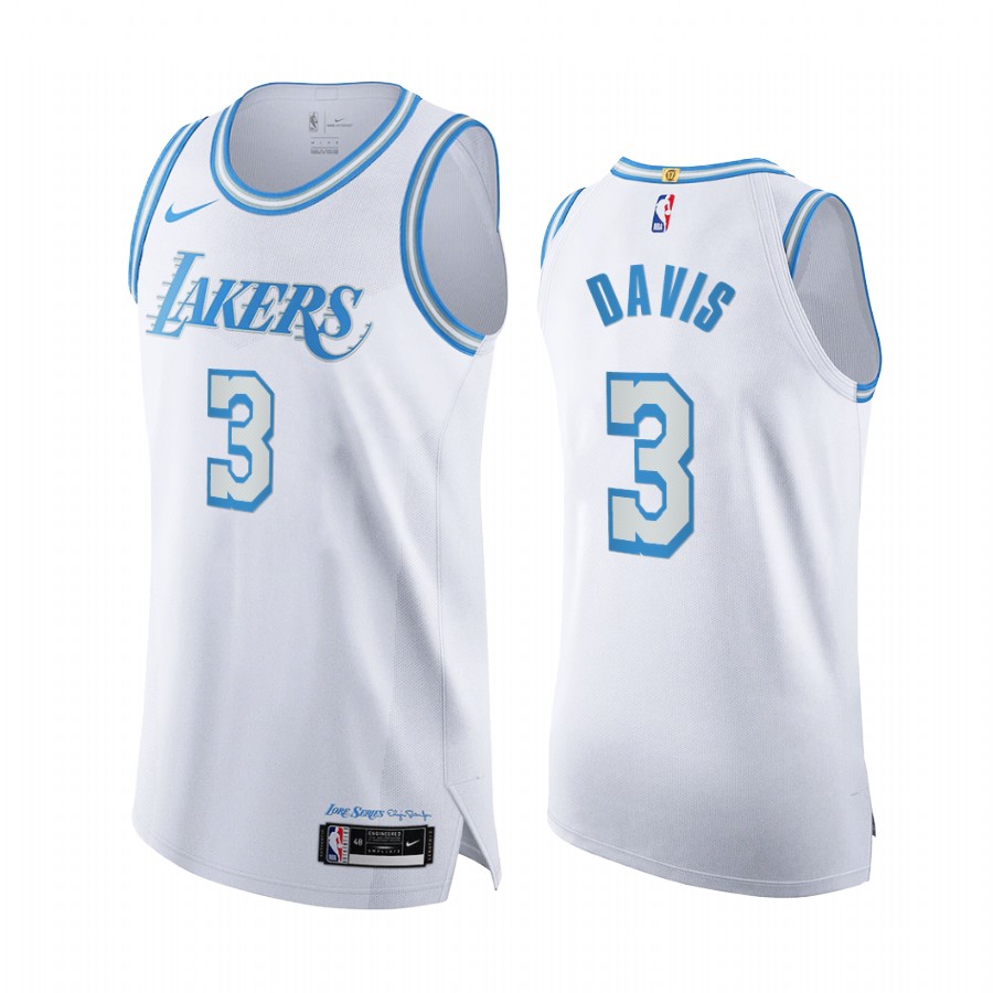 Anthony Davis Los Angeles Lakers White City 2020-21 Jersey Legacy of Lore