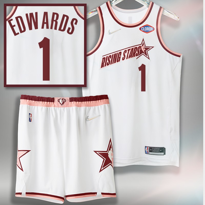 Anthony Edwards 2022 NBA Rising Stars Timberwolves Jersey White Team Isiah Uniform