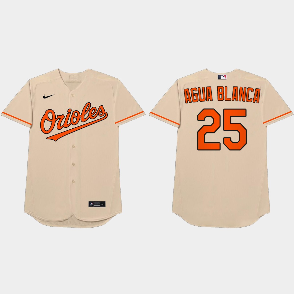 Anthony Santander Nickname Orioles 2021 Players' Weekend Agua Blanca Jersey - Cream