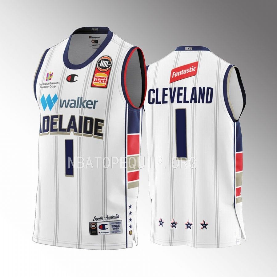 Antonius Cleveland #1 Adelaide 36ers 2022-23 Away White Jersey NBL