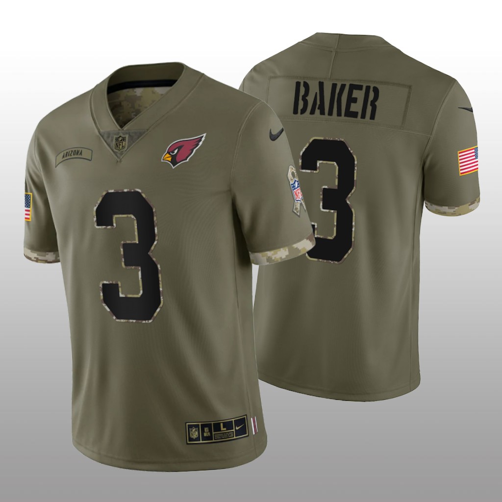 Arizona Cardinals Budda Baker Olive Limited Jersey 2022 Salute To Service - Men's