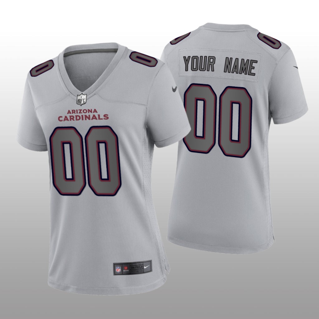 Arizona Cardinals Custom Gray Jersey Atmosphere Fashion Game - Women's