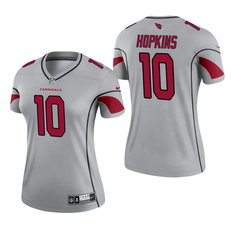 Arizona Cardinals DeAndre Hopkins Gray Jersey Inverted Legend - Women's