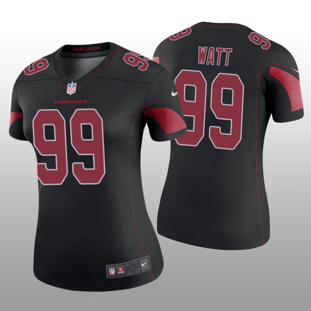 Arizona Cardinals J.J. Watt Black Jersey Color Rush Legend - Women's