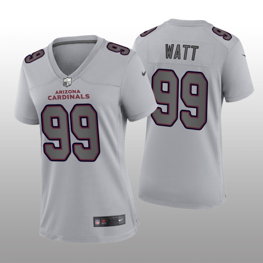 Arizona Cardinals J.J. Watt Gray Jersey Atmosphere Fashion Game - Women's