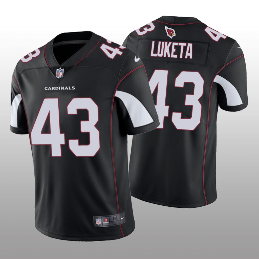 Arizona Cardinals Jesse Luketa Black Jersey Vapor Limited - Men's