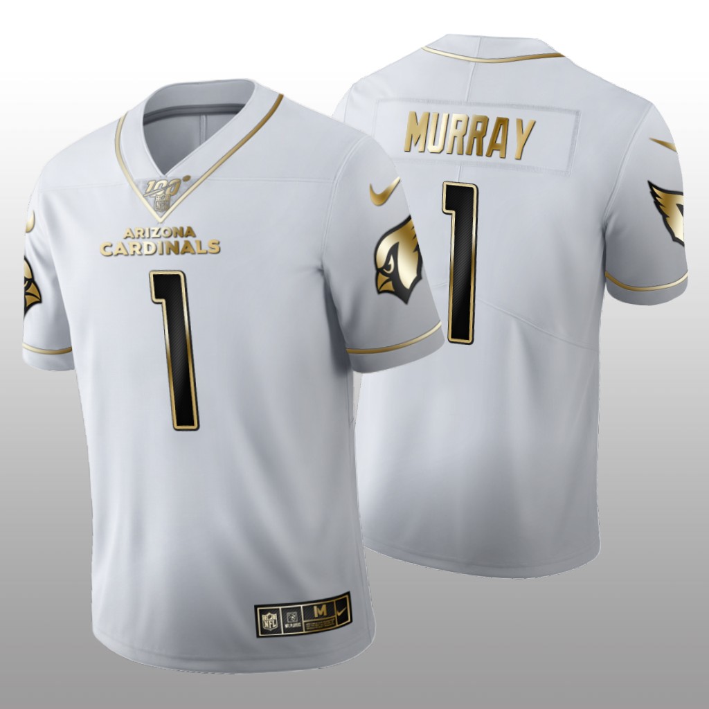 Arizona Cardinals Kyler Murray White Golden Edition Jersey 100th Season Men's
