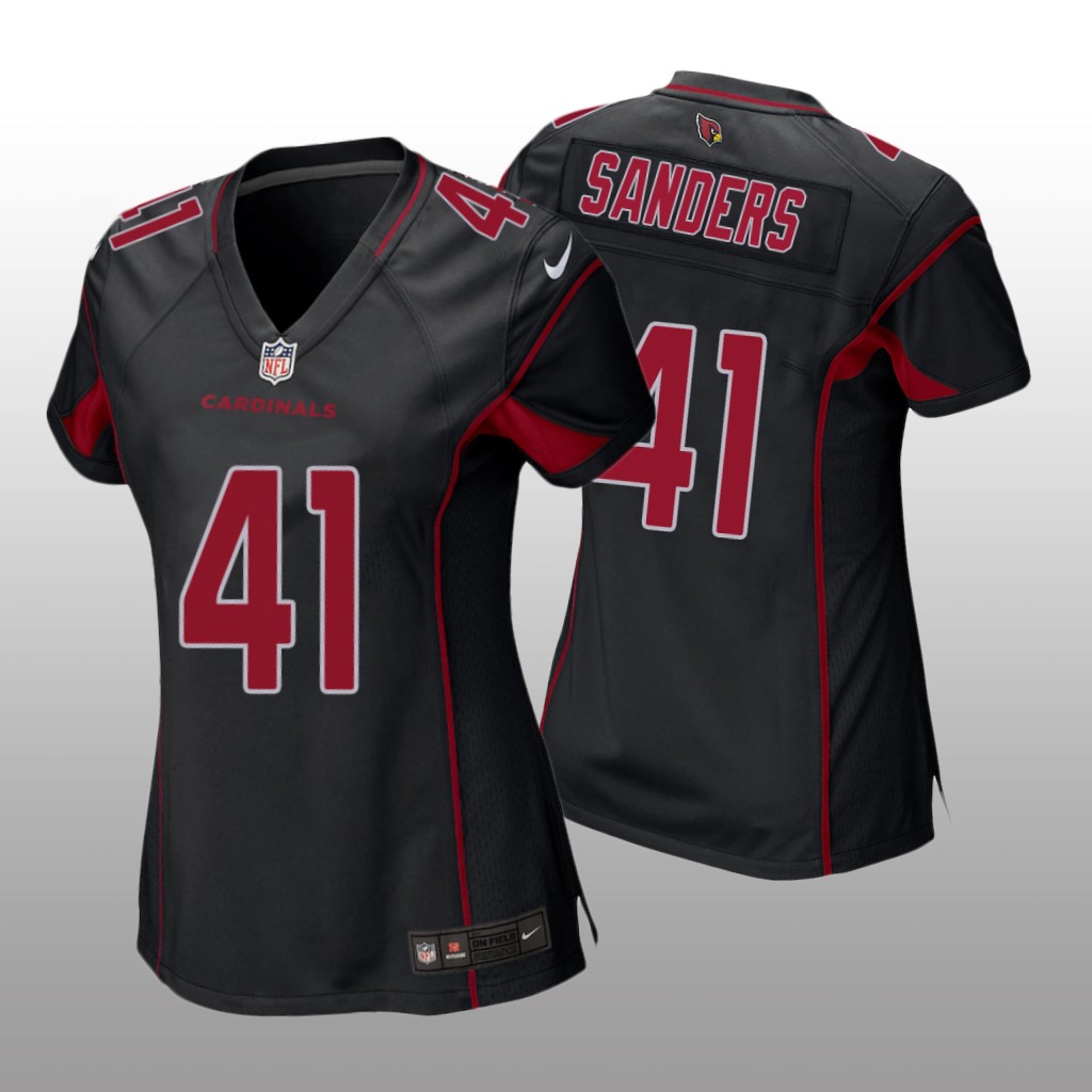 Arizona Cardinals Myjai Sanders Black Jersey Alternate Game - Women's
