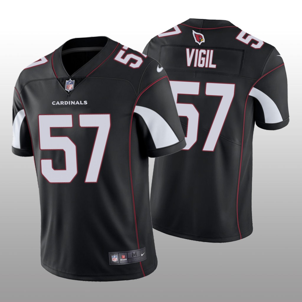 Arizona Cardinals Nick Vigil Black Jersey Vapor Limited Men's
