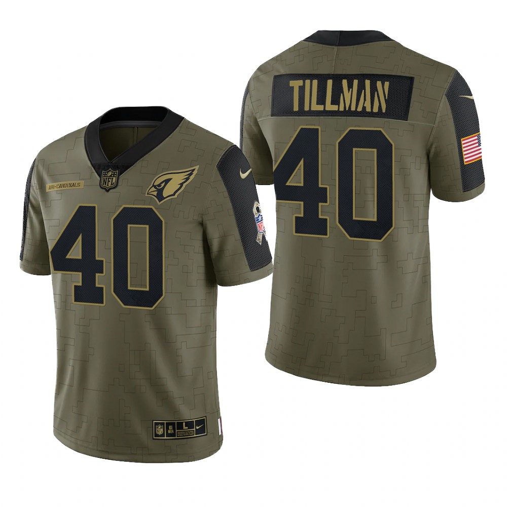 Arizona Cardinals Pat Tillman Olive Limited Jersey 2021 Salute To Service - Men's