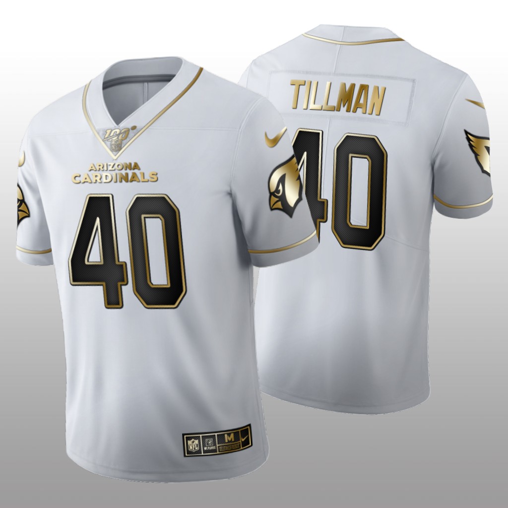 Arizona Cardinals Pat Tillman White Golden Edition Jersey 100th Season Men's