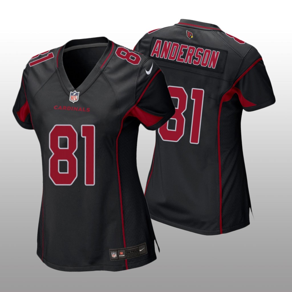 Arizona Cardinals Robbie Anderson Black Jersey Alternate Game - Women's
