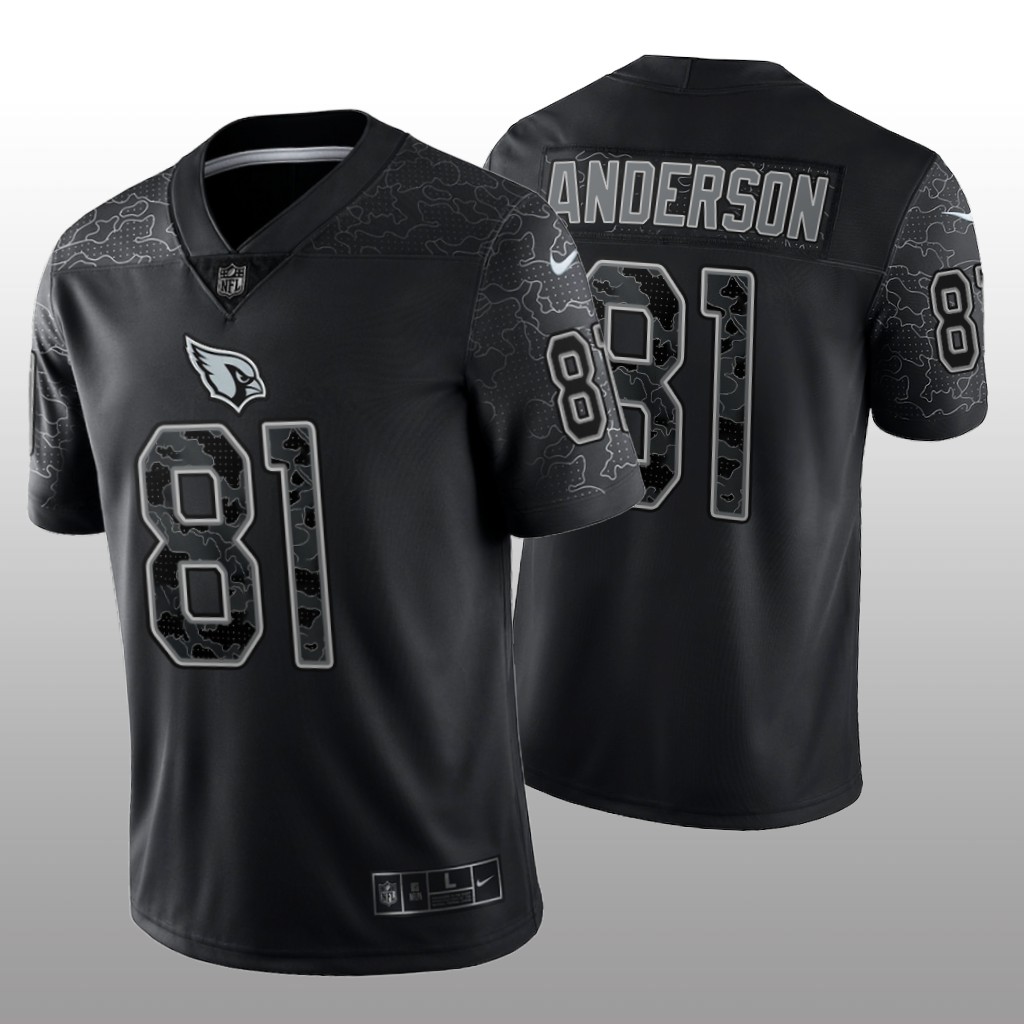 Arizona Cardinals Robbie Anderson Black Jersey Reflective Limited - Men's
