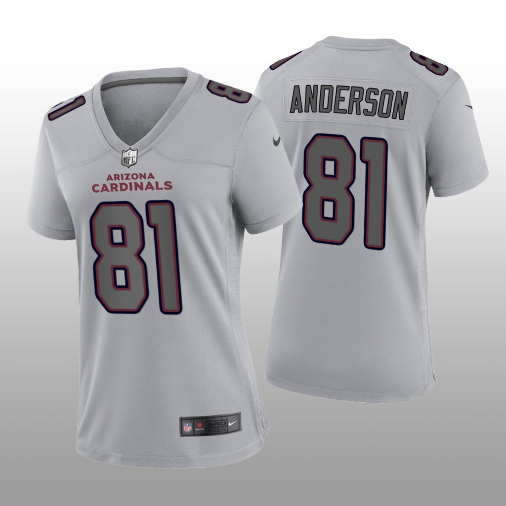 Arizona Cardinals Robbie Anderson Gray Jersey Atmosphere Fashion Game - Women's