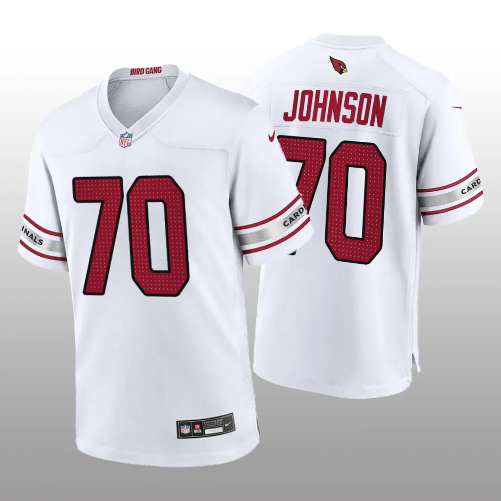 Arizona Cardinals White 2023 NFL Draft Paris Johnson Game Jersey