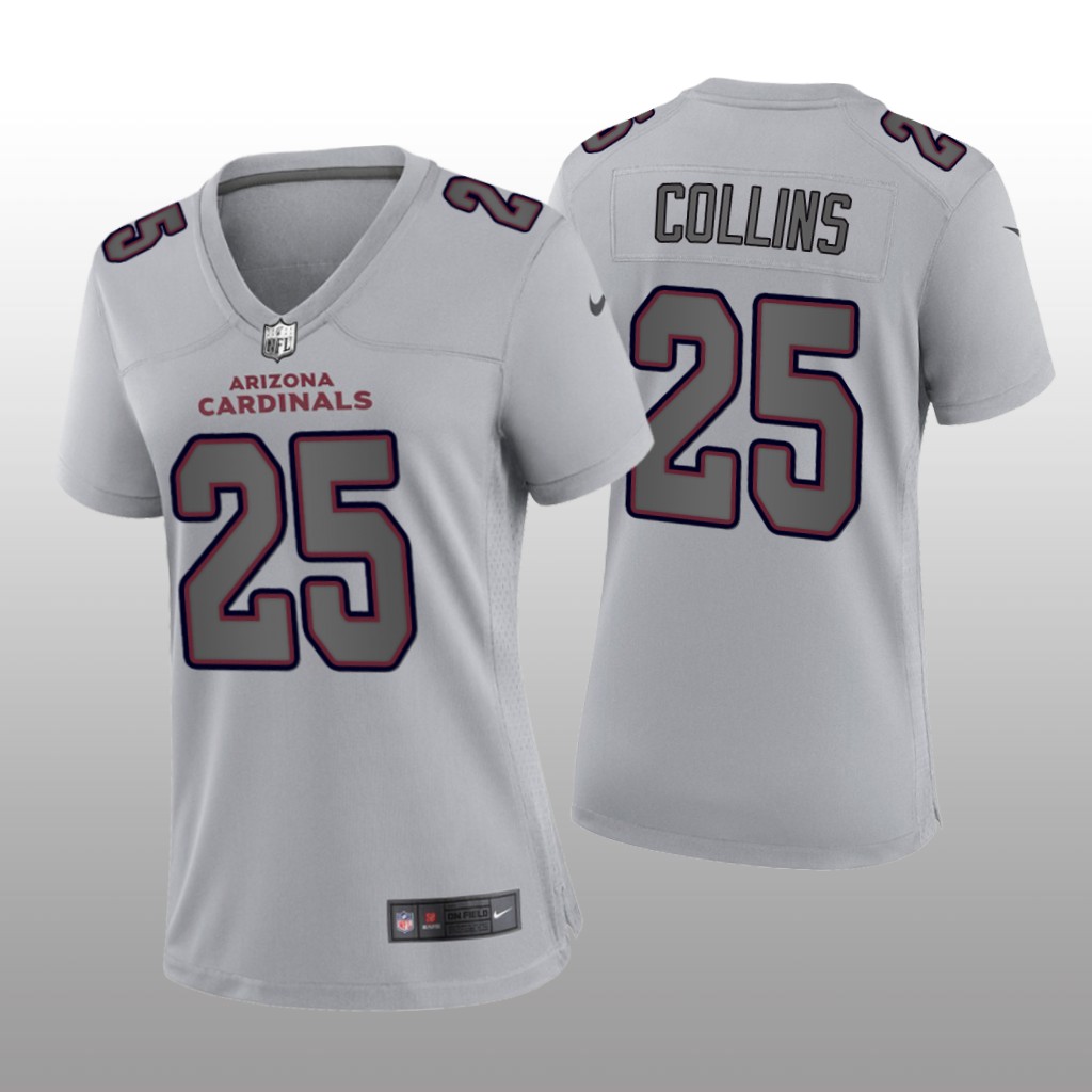 Arizona Cardinals Zaven Collins Gray Jersey Atmosphere Fashion Game - Women's