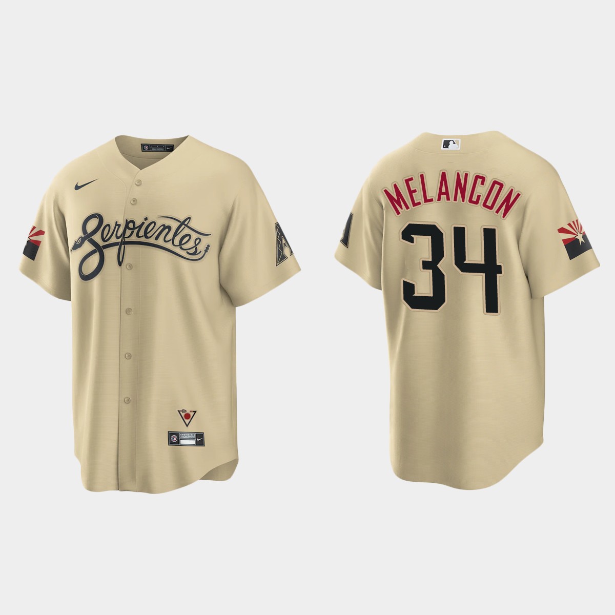 Arizona Diamondbacks Mark Melancon 2021 City Connect Jersey - Gold