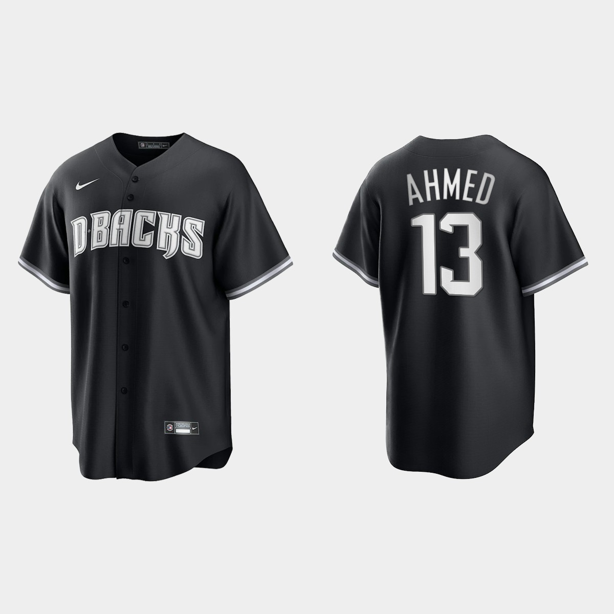 Arizona Diamondbacks Nick Ahmed 2021 All Black Fashion Jersey - Black White