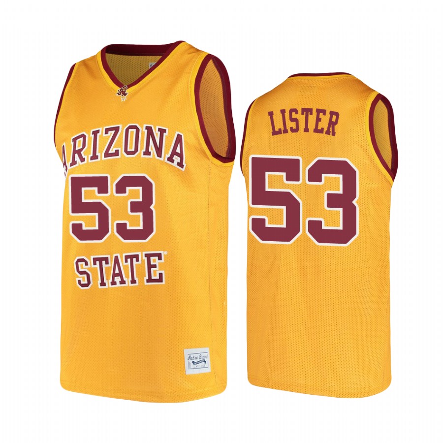 Arizona State Sun Devils Alton Lister Alumni Jersey Gold NCAA
