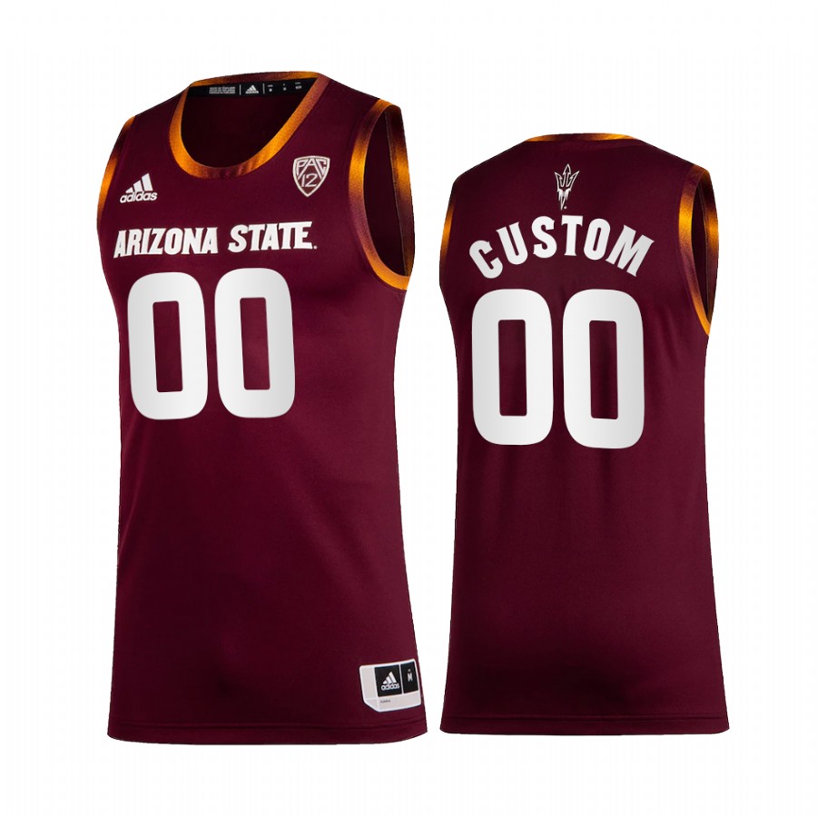 Arizona State Sun Devils custom Jersey 2022-23 College  Maroon Uniform