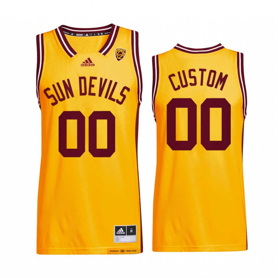 Arizona State Sun Devils Custom Jersey 2022 Reverse Retro Gold College  Uniform