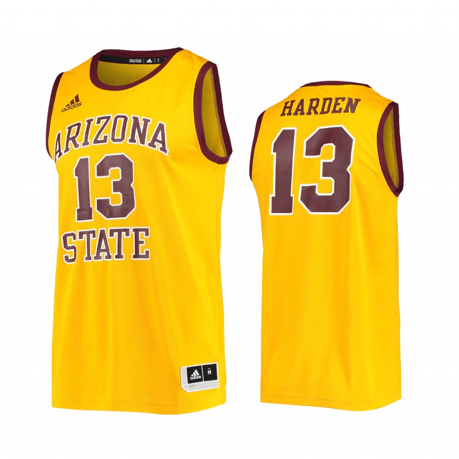 Arizona State Sun Devils James Harden Jersey College  Gold Player