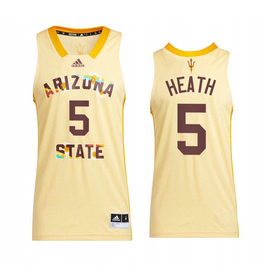 Arizona State Sun Devils Jay Heath Jersey 2022 Honoring Black Excellence Yellow  Uniform