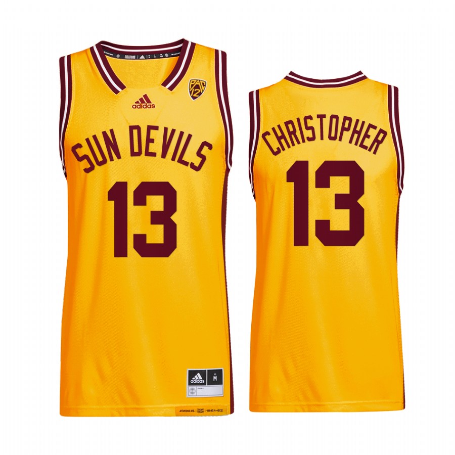 Arizona State Sun Devils Josh Christopher Jersey Reverse Retro Gold Alumni  Uniform