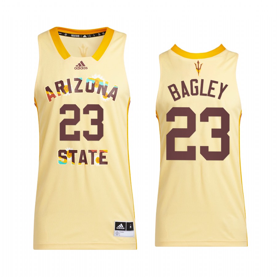 Arizona State Sun Devils Marcus Bagley Jersey 2022 Honoring Black Excellence Yellow  Uniform