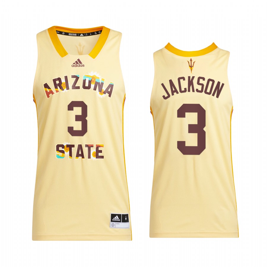 Arizona State Sun Devils Marreon Jackson Jersey 2022 Honoring Black Excellence Yellow  Uniform
