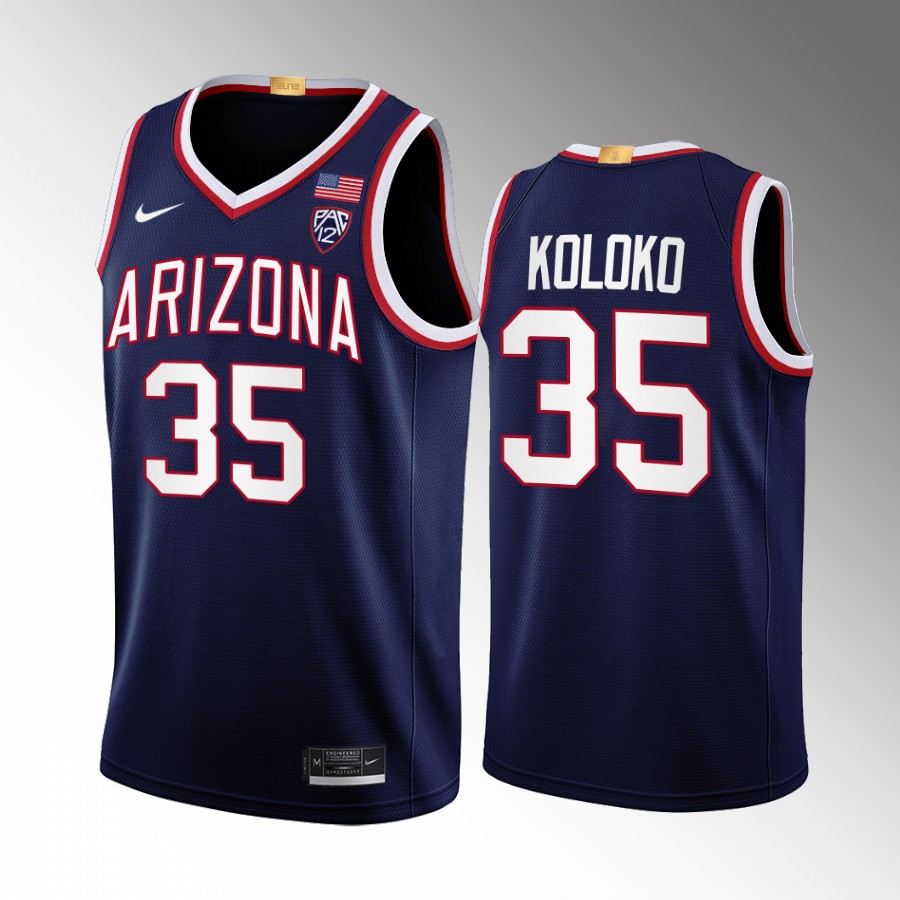 Arizona Wildcats Christian Koloko Jersey Limited  Navy Uniform