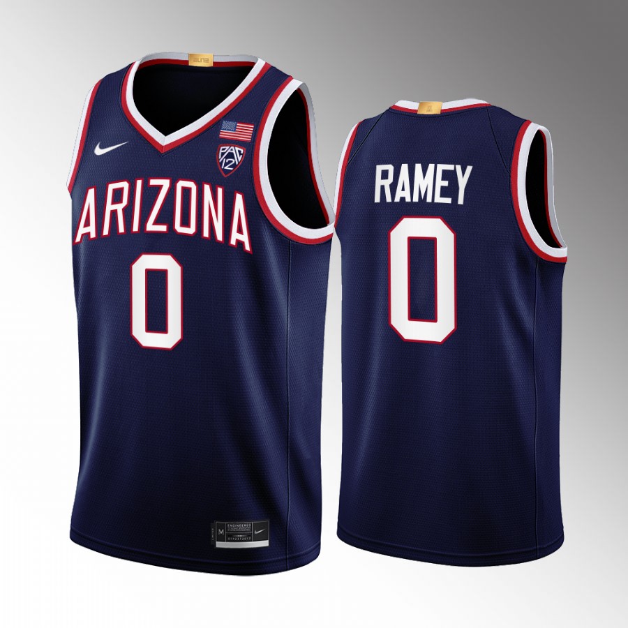 Arizona Wildcats Courtney Ramey Jersey 2022-23 Limited  Navy Uniform