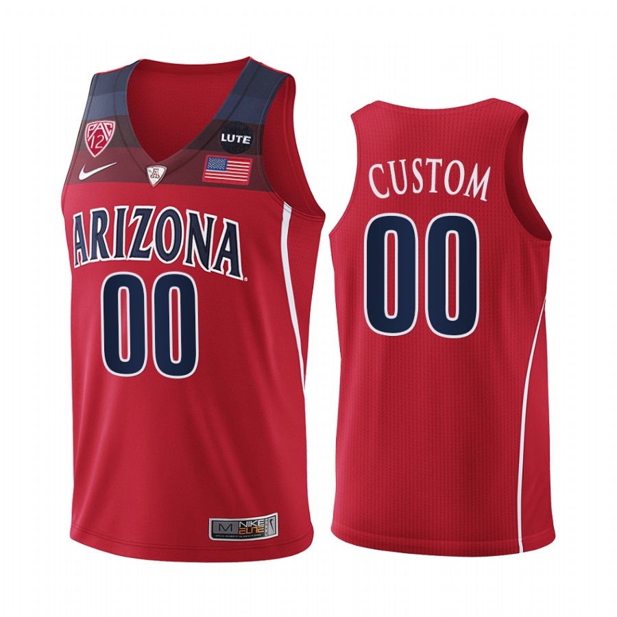Arizona Wildcats Custom Jersey 2021-22 College  Red  Uniform