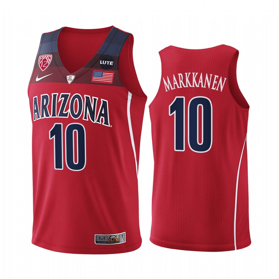 Arizona Wildcats Lauri Markkanen Jersey College  Red NBA Alumni Uniform