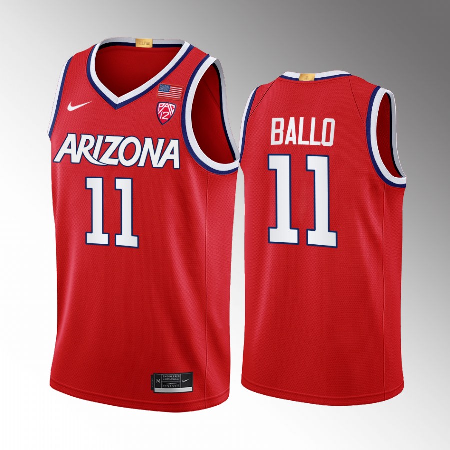 Arizona Wildcats Oumar Ballo Jersey 2022-23 College  Red Uniform