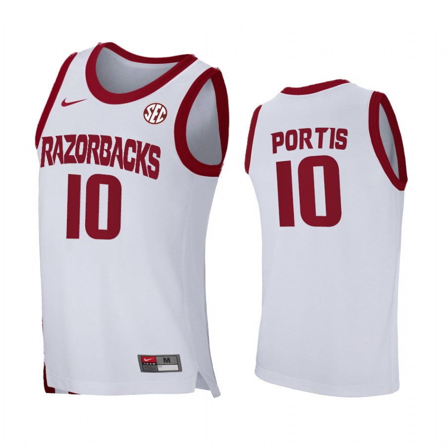 Arkansas Razorbacks Bobby Portis Jersey Home White 2021 March Madness