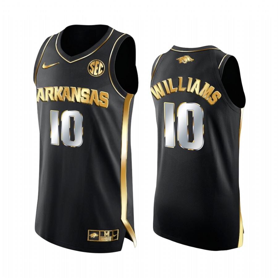 Arkansas Razorbacks Jaylin Williams 2021 March Madness Jersey Black Golden