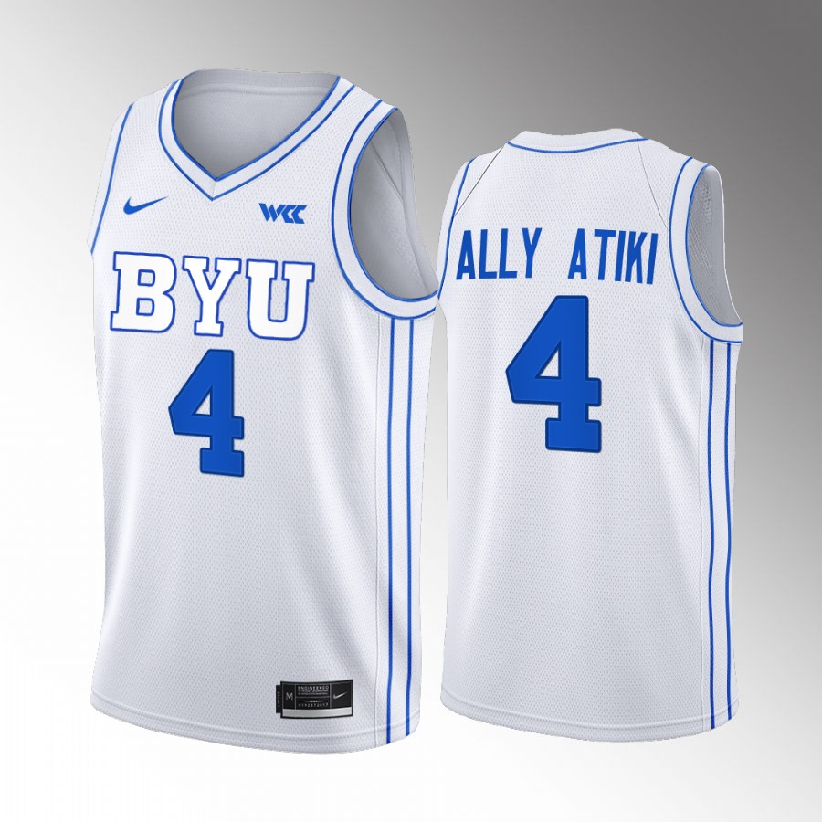 Atiki Ally Atiki BYU Cougars White Jersey 2022-23 College