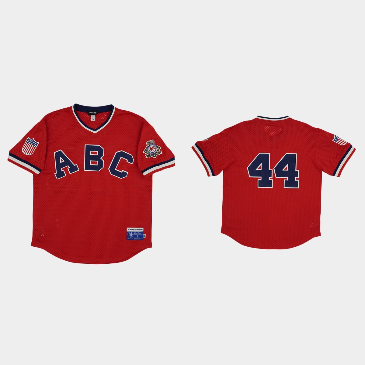 Atlanta Black Crackers #44 Rings And Crwns Mesh Jersey - Red