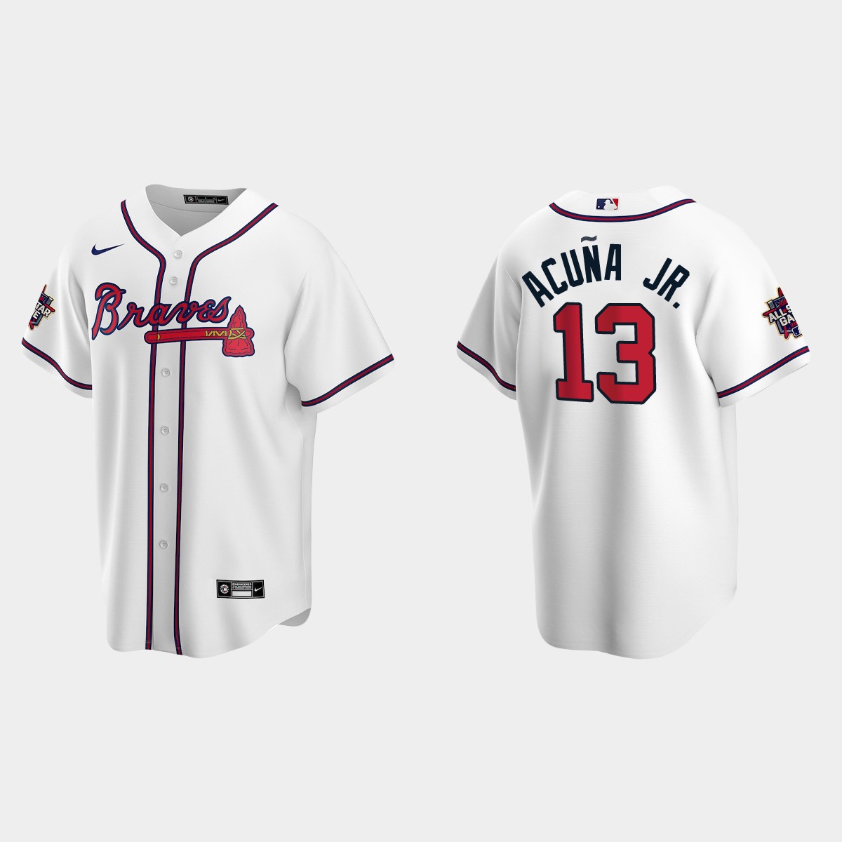 Atlanta Braves #13 Ronald Acuna Jr. 2021 MLB All-Star Game Jersey - White