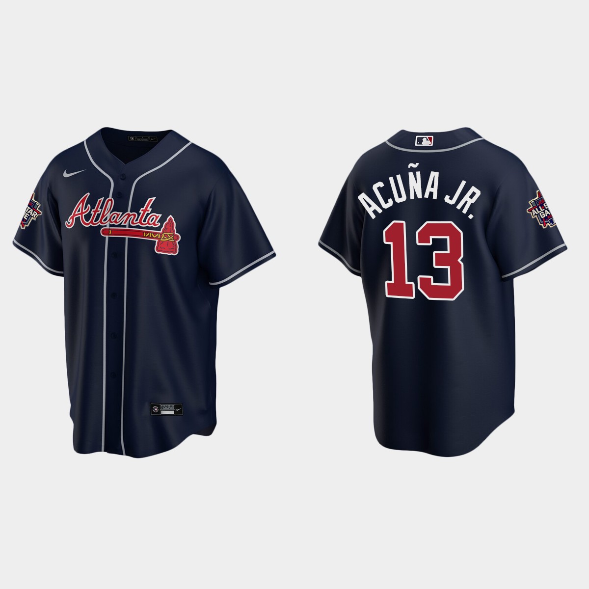 Atlanta Braves #13 Ronald Acuna Jr. 2021 MLB All-Star Jersey - Navy