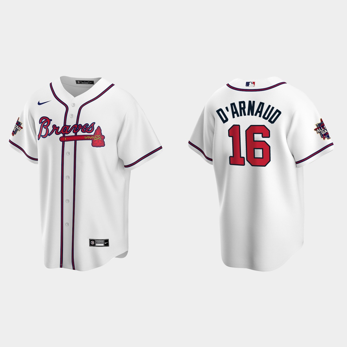 Atlanta Braves #16 Travis d'Arnaud 2021 MLB All-Star Game Jersey - White