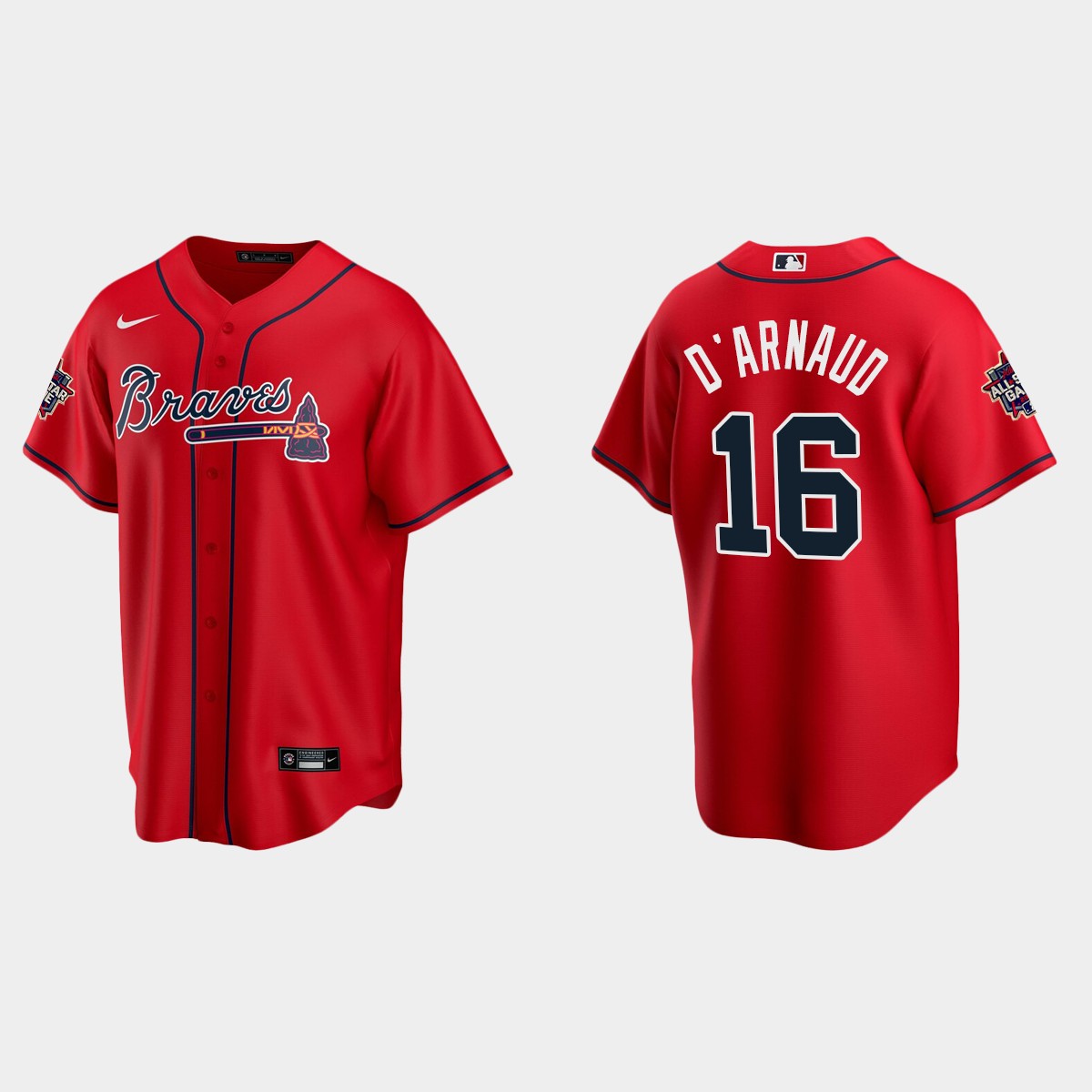 Atlanta Braves #16 Travis d'Arnaud 2021 MLB All-Star Jersey - Red