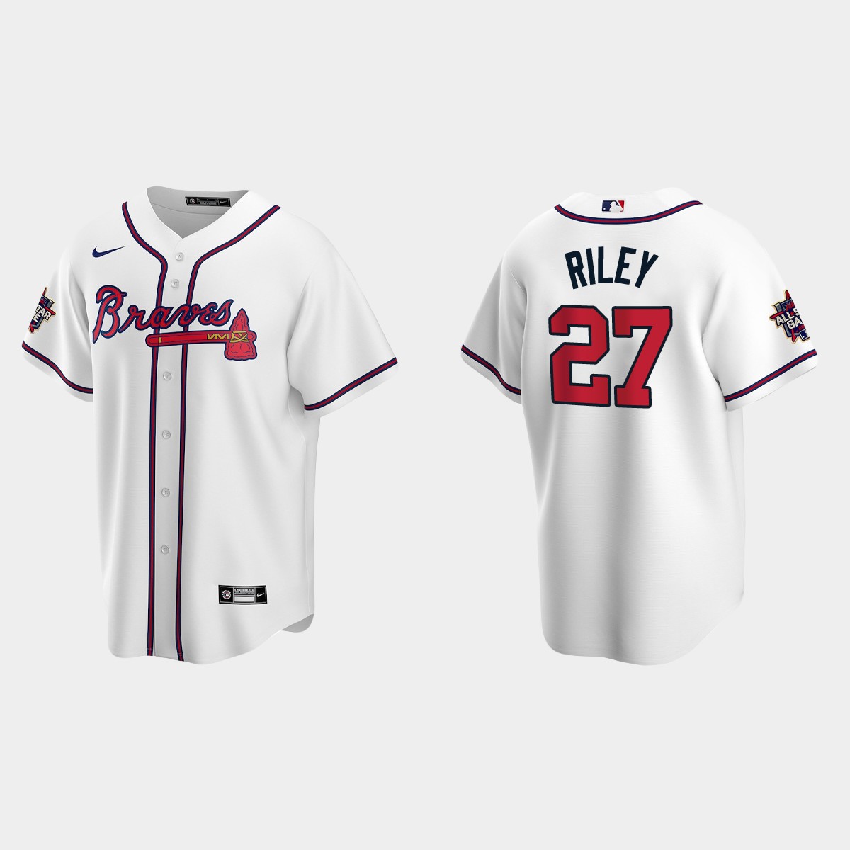 Atlanta Braves #27 Austin Riley 2021 MLB All-Star Game Jersey - White