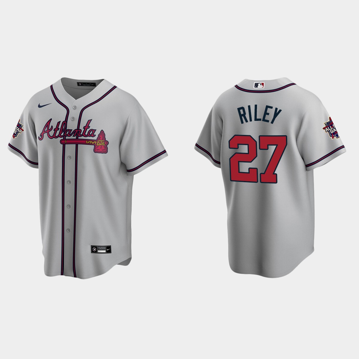 Atlanta Braves #27 Austin Riley 2021 MLB All-Star Jersey - Gray